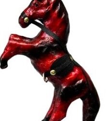 Paper Mache With Leather Horse_ Rs 250